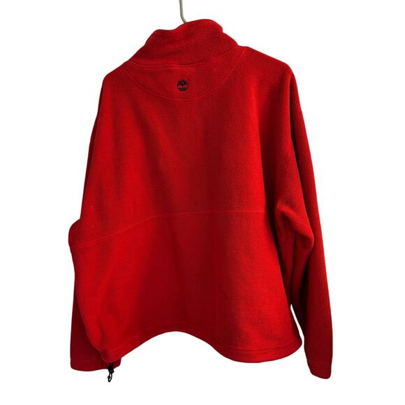 Timberland Jacket Men's Red  1/4 Zip Long Sleeve Fleece Sz XL - Picture 2 of 9